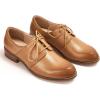 imageMona flying Womens Handmade Two Tone Dress Oxfords Derby Comfy Lace up Leather Shoes for LadiesBrownish