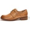 imageMona flying Womens Handmade Two Tone Dress Oxfords Derby Comfy Lace up Leather Shoes for LadiesBrownish