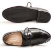 imageMona flying Womens Handmade Two Tone Dress Oxfords Derby Comfy Lace up Leather Shoes for LadiesDeep Black