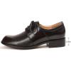 imageMona flying Womens Handmade Two Tone Dress Oxfords Derby Comfy Lace up Leather Shoes for LadiesDeep Black