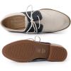imageMona flying Womens Handmade Two Tone Dress Oxfords Derby Comfy Lace up Leather Shoes for LadiesOffwhite Black