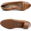imageMona flying Womens Leather 5 cm Pump Chunky Med Heel Round Toe Office Dress Shoes for LadiesBrown