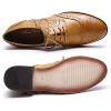 imageMona flying Womens Leather Perforated Laceup Oxfords Brogue Wingtip Derby Shoes for ladis WomenBrown