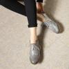 imageMona flying Womens Leather Perforated Laceup Oxfords Brogue Wingtip Derby Shoes for ladis WomenGrey