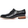 imageMona flying Womens Leather Perforated Laceup Oxfords Brogue Wingtip Derby Shoes for ladis WomenInk Black