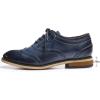 imageMona flying Womens Stacked Heel Wingtip Oxfords Ladies Comfortable Laceup Leather Brogue ShoesDark Blue