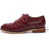 imageMona flying Womens Stacked Heel Wingtip Oxfords Ladies Comfortable Laceup Leather Brogue ShoesGarnet