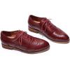 imageMona flying Womens Stacked Heel Wingtip Oxfords Ladies Comfortable Laceup Leather Brogue ShoesGarnet