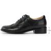 imageMona flying Womens Wingtip Oxfords Brogue Comfortable Handmade Lace up Leather Shoes for LadiesBlack