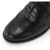 imageMona flying Womens Wingtip Oxfords Brogue Comfortable Handmade Lace up Leather Shoes for LadiesBlack