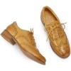 imageMona flying Womens Wingtip Oxfords Brogue Comfortable Handmade Lace up Leather Shoes for LadiesBrown