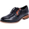 imageMona flying Womens Leather Perforated Laceup Oxfords Brogue Wingtip Derby Shoes for ladis WomenBlackRed