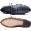 imageMona flying Womens Comfortable Saddle Oxfords Brogue Laceup Leather Shoes for LadiesBlue