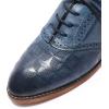 imageMona flying Womens Comfortable Saddle Oxfords Brogue Laceup Leather Shoes for LadiesBlue