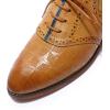imageMona flying Womens Comfortable Saddle Oxfords Brogue Laceup Leather Shoes for LadiesBrown Blue