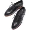 imageMona flying Womens Comfortable Wingtip Oxfords Brogue Saddle Laceup Leather Shoes for LadiesBlack