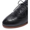 imageMona flying Womens Comfortable Wingtip Oxfords Brogue Saddle Laceup Leather Shoes for LadiesBlack