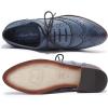 imageMona flying Womens Comfortable Wingtip Oxfords Brogue Saddle Laceup Leather Shoes for LadiesBlue