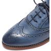 imageMona flying Womens Comfortable Wingtip Oxfords Brogue Saddle Laceup Leather Shoes for LadiesBlue