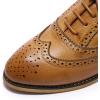 imageMona flying Womens Comfortable Wingtip Oxfords Brogue Saddle Laceup Leather Shoes for LadiesBrown
