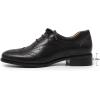 imageMona flying Womens Leather Oxfords Brogue Wingtips Lace up Flat Office Work Shoes for LadiesBlack