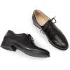 imageMona flying Womens Leather Oxfords Brogue Wingtips Lace up Flat Office Work Shoes for LadiesBlack