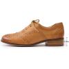 imageMona flying Womens Leather Oxfords Brogue Wingtips Lace up Flat Office Work Shoes for LadiesBrown