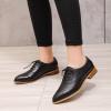 imageMona flying Womens Leather Perforated Laceup Oxfords Brogue Derby Shoes for LadiesBlack