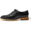 imageMona flying Womens Leather Perforated Laceup Oxfords Brogue Derby Shoes for LadiesBlack