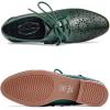 imageMona flying Womens Leather Perforated Laceup Oxfords Brogue Derby Shoes for LadiesBlackish Green