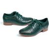 imageMona flying Womens Leather Perforated Laceup Oxfords Brogue Derby Shoes for LadiesBlackish Green