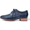 imageMona flying Womens Leather Perforated Laceup Oxfords Brogue Derby Shoes for LadiesBlue
