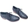 imageMona flying Womens Leather Perforated Laceup Oxfords Brogue Derby Shoes for LadiesBlue