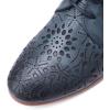 imageMona flying Womens Leather Perforated Laceup Oxfords Brogue Derby Shoes for LadiesBlue
