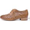imageMona flying Womens Leather Perforated Laceup Oxfords Brogue Derby Shoes for LadiesBrown