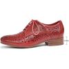 imageMona flying Womens Leather Perforated Laceup Oxfords Brogue Derby Shoes for LadiesDeep Red