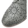 imageMona flying Womens Leather Perforated Laceup Oxfords Brogue Derby Shoes for LadiesGrey