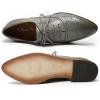 imageMona flying Womens Leather Perforated Laceup Oxfords Brogue Derby Shoes for LadiesLight Grey