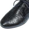 imageMona flying Womens Leather Perforated Laceup Oxfords Brogue Derby Shoes for LadiesPure Black