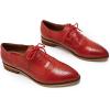 imageMona flying Womens Leather Perforated Laceup Oxfords Brogue Derby Shoes for LadiesRed