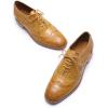 imageMona flying Womens Leather Perforated Laceup Oxfords Brogue Wingtip Derby Shoes for LadiesBrown