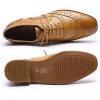imageMona flying Womens Leather Perforated Laceup Oxfords Brogue Wingtip Derby Shoes for LadiesBrown