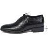 imageMona flying Womens Leather Perforated Laceup Oxfords Brogue Wingtip Derby Shoes for LadiesDark Black
