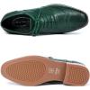 imageMona flying Womens Leather Perforated Laceup Oxfords Brogue Wingtip Derby Shoes for LadiesDark Green