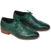imageMona flying Womens Leather Perforated Laceup Oxfords Brogue Wingtip Derby Shoes for LadiesDark Green