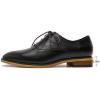 imageMona flying Womens Pointed Toe Leather Oxfords Brogue Stylish Lace up Leather Shoes for WorkBlack