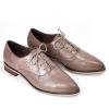imageMona flying Womens Pointed Toe Leather Oxfords Brogue Stylish Lace up Leather Shoes for WorkCoffee