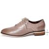 imageMona flying Womens Pointed Toe Leather Oxfords Brogue Stylish Lace up Leather Shoes for WorkCoffee