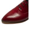 imageMona flying Womens Pointed Toe Leather Oxfords Brogue Stylish Lace up Leather Shoes for WorkRed