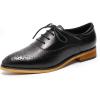 imageMona flying Womens Leather Perforated Laceup Oxfords Brogue Derby Shoes for LadiesBlack